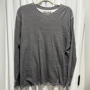 Buckle Reclaim Men's Gray Long Sleeve Shirt Casual Cotton Size XLarge